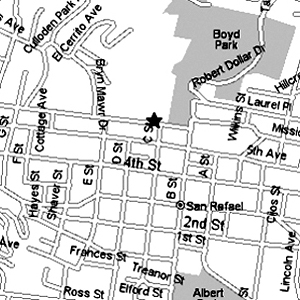 Map showing reception location
